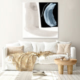 Shop Adjacent 1 (Square) Canvas Art Print-Abstract, Black, Dan Hobday, Neutrals, Square, View All-framed wall decor artwork