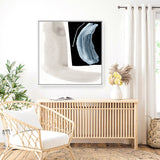 Shop Adjacent 1 (Square) Canvas Art Print-Abstract, Black, Dan Hobday, Neutrals, Square, View All-framed wall decor artwork