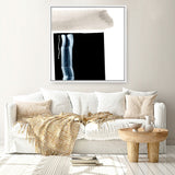 Shop Adjacent 2 (Square) Canvas Art Print-Abstract, Black, Dan Hobday, Square, View All-framed wall decor artwork