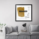 Shop Afternoon (Square) Art Print-Abstract, Brown, Dan Hobday, Square, View All, White-framed painted poster wall decor artwork