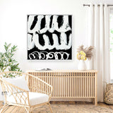 Shop Blop (Square) Canvas Art Print-Abstract, Black, Dan Hobday, Square, View All, White-framed wall decor artwork