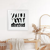 Shop Blop (Square) Art Print-Abstract, Black, Dan Hobday, Square, View All, White-framed painted poster wall decor artwork