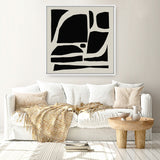 Shop Boom (Square) Canvas Art Print-Abstract, Black, Dan Hobday, Square, View All-framed wall decor artwork