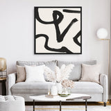 Shop Brooklyn 1 (Square) Canvas Art Print-Abstract, Black, Dan Hobday, Neutrals, Square, View All-framed wall decor artwork
