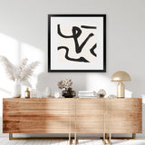 Shop Brooklyn 1 (Square) Art Print-Abstract, Black, Dan Hobday, Neutrals, Square, View All-framed painted poster wall decor artwork