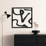 Shop Brooklyn 1 (Square) Art Print-Abstract, Black, Dan Hobday, Neutrals, Square, View All-framed painted poster wall decor artwork