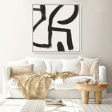 Shop Brooklyn 2 (Square) Canvas Art Print-Abstract, Black, Dan Hobday, Neutrals, Square, View All-framed wall decor artwork
