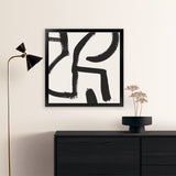 Shop Brooklyn 2 (Square) Art Print-Abstract, Black, Dan Hobday, Neutrals, Square, View All-framed painted poster wall decor artwork