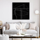 Shop Buia (Square) Canvas Art Print-Abstract, Black, Dan Hobday, Square, View All-framed wall decor artwork