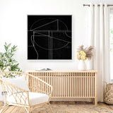 Shop Buia (Square) Canvas Art Print-Abstract, Black, Dan Hobday, Square, View All-framed wall decor artwork