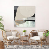 Shop Conversation (Square) Canvas Art Print-Abstract, Dan Hobday, Neutrals, Square, View All-framed wall decor artwork