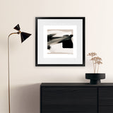 Shop Feelings (Square) Art Print-Abstract, Black, Dan Hobday, Neutrals, Square, View All-framed painted poster wall decor artwork