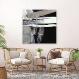 Shop Mansion (Square) Canvas Art Print-Abstract, Black, Dan Hobday, Square, View All-framed wall decor artwork