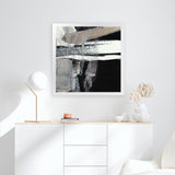 Shop Mansion (Square) Art Print-Abstract, Black, Dan Hobday, Square, View All-framed painted poster wall decor artwork