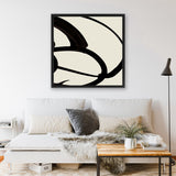 Shop Mono Brush 1 (Square) Canvas Art Print-Abstract, Black, Dan Hobday, Neutrals, Square, View All-framed wall decor artwork