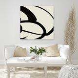 Shop Mono Brush 1 (Square) Canvas Art Print-Abstract, Black, Dan Hobday, Neutrals, Square, View All-framed wall decor artwork