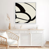 Shop Mono Brush 1 (Square) Canvas Art Print-Abstract, Black, Dan Hobday, Neutrals, Square, View All-framed wall decor artwork