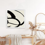 Shop Mono Brush 1 (Square) Art Print-Abstract, Black, Dan Hobday, Neutrals, Square, View All-framed painted poster wall decor artwork