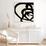 Shop Mono Brush 2 (Square) Canvas Art Print-Abstract, Black, Dan Hobday, Square, View All-framed wall decor artwork