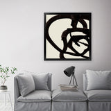 Shop Mono Brush 2 (Square) Art Print-Abstract, Black, Dan Hobday, Square, View All-framed painted poster wall decor artwork