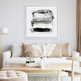 Shop Neutral Tones (Square) Canvas Art Print-Abstract, Black, Dan Hobday, Neutrals, Square, View All-framed wall decor artwork