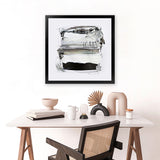 Shop Neutral Tones (Square) Art Print-Abstract, Black, Dan Hobday, Neutrals, Square, View All-framed painted poster wall decor artwork