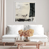 Shop Out Of Time (Square) Canvas Art Print-Abstract, Black, Dan Hobday, Neutrals, Square, View All-framed wall decor artwork