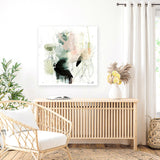 Shop Pianta (Square) Canvas Art Print-Abstract, Dan Hobday, Green, Square, View All, White-framed wall decor artwork