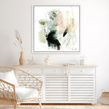 Shop Pianta (Square) Canvas Art Print-Abstract, Dan Hobday, Green, Square, View All, White-framed wall decor artwork