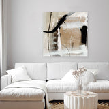 Shop Sentiment (Square) Canvas Art Print-Abstract, Brown, Dan Hobday, Square, View All-framed wall decor artwork