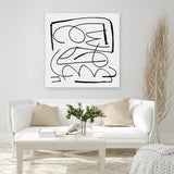 Shop Simple (Square) Canvas Art Print-Abstract, Black, Dan Hobday, Square, View All, White-framed wall decor artwork