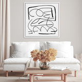 Shop Simple (Square) Canvas Art Print-Abstract, Black, Dan Hobday, Square, View All, White-framed wall decor artwork