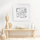 Shop Simple (Square) Art Print-Abstract, Black, Dan Hobday, Square, View All, White-framed painted poster wall decor artwork