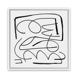 Shop Simple (Square) Canvas Art Print-Abstract, Black, Dan Hobday, Square, View All, White-framed wall decor artwork