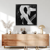 Shop Sinking (Square) Art Print-Abstract, Black, Dan Hobday, Square, View All-framed painted poster wall decor artwork