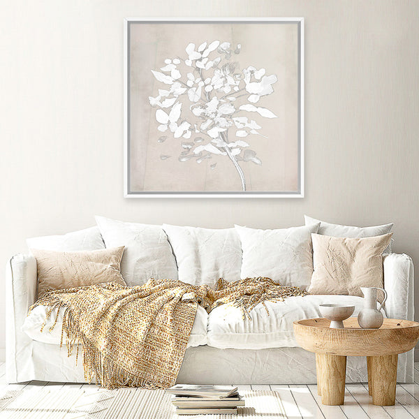 Shop Soft Bloom (Square) Canvas Art Print-Abstract, Dan Hobday, Neutrals, Square, View All-framed wall decor artwork