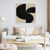 Shop Someone (Square) Canvas Art Print-Abstract, Black, Brown, Dan Hobday, Square, View All-framed wall decor artwork