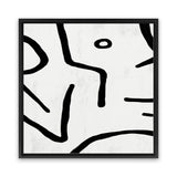 Shop Stark (Square) Canvas Art Print-Abstract, Black, Dan Hobday, Square, View All, White-framed wall decor artwork