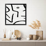 Shop Stark (Square) Art Print-Abstract, Black, Dan Hobday, Square, View All, White-framed painted poster wall decor artwork