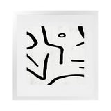 Shop Stark (Square) Art Print-Abstract, Black, Dan Hobday, Square, View All, White-framed painted poster wall decor artwork