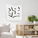 Shop Stark (Square) Art Print-Abstract, Black, Dan Hobday, Square, View All, White-framed painted poster wall decor artwork