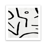 Shop Stark (Square) Art Print-Abstract, Black, Dan Hobday, Square, View All, White-framed painted poster wall decor artwork