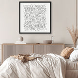 Shop Statement (Square) Canvas Art Print-Abstract, Black, Dan Hobday, Square, View All, White-framed wall decor artwork