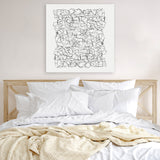 Shop Statement (Square) Canvas Art Print-Abstract, Black, Dan Hobday, Square, View All, White-framed wall decor artwork