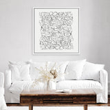 Shop Statement (Square) Canvas Art Print-Abstract, Black, Dan Hobday, Square, View All, White-framed wall decor artwork