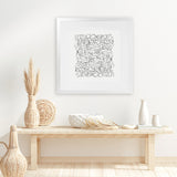 Shop Statement (Square) Art Print-Abstract, Black, Dan Hobday, Square, View All, White-framed painted poster wall decor artwork