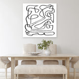 Shop Story (Square) Canvas Art Print-Abstract, Black, Dan Hobday, Square, View All, White-framed wall decor artwork