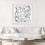 Shop Story (Square) Canvas Art Print-Abstract, Black, Dan Hobday, Square, View All, White-framed wall decor artwork