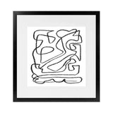 Shop Story (Square) Art Print-Abstract, Black, Dan Hobday, Square, View All, White-framed painted poster wall decor artwork