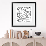 Shop Story (Square) Art Print-Abstract, Black, Dan Hobday, Square, View All, White-framed painted poster wall decor artwork